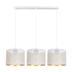 Luster na lanku ALDO 3xE27/60W/230V bela