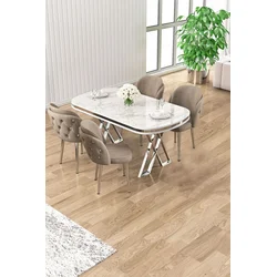 Hanah Home Trpezarijski set, 5 komada, Bež