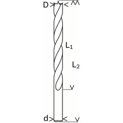 Bosch spirala burgija za drvo standard 6 x 57 x 93 mm, d 6 mm ( 2608596303 )