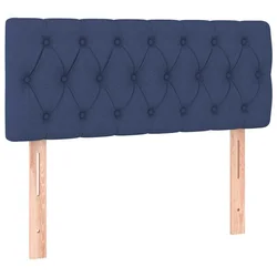 Vidaxl Posteljno vzglavje modro 100x7x78/88 cm blago