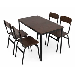 Set trpezarijski sto i 4 stolice Urban, Tamnobraon