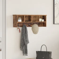 Vješalica za kapute na zidu Zidne Staro drvo 75 x 16 x 26 cm