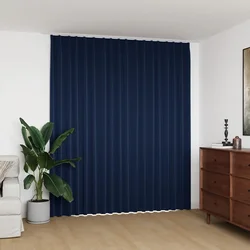 Zavjesa za zamračivanje s kukama plava 290 x 245 cm
