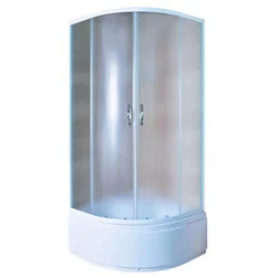 Linni Classic Tuš kabina sa kadom, Duboka, R80x195cm, Mat staklo 4mm, Beli ram
