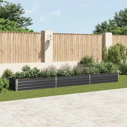 Povišena vrtna gredica pocinčani čelik 480x80x45 cm antracit