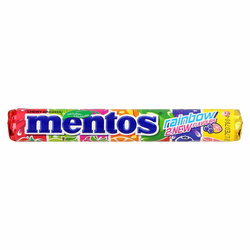 ŽVEČLJIVI BONBONI S SADNIM OKUSOM RAINBOW, MENTOS, 37,5G