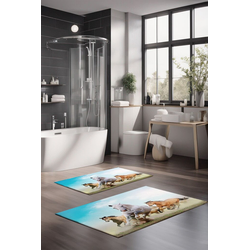 Lessentiel Maison Set Podloga za kupatilo CT-5125, Šareni