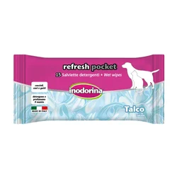 Inodorina Vlažne maramice za mačiće i štence Refresh Talcum džepne 15 kom