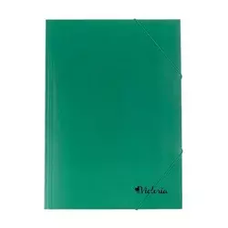 Tabla z elastiko, kartonska, A4, VICTORIA OFFICE, zelena