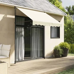 Tenda na uvlačenje krem 250 x 150 cm od tkanine i čelika
