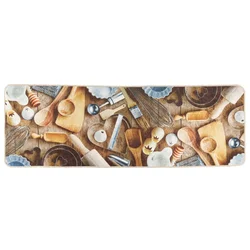 Kuhinjski tepih raznobojni 60 x 180 cm perivi i