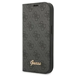 Maska na preklop Guess PC/TPU 4G Metal Camera Outline Book za iPhone 14 Pro crna