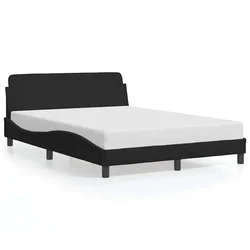 Vidaxl Posteljni okvir Dover črn 140x200 cm žamet