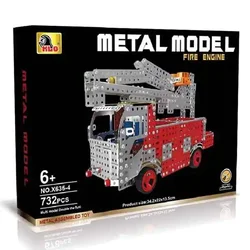 Kreativni set DIY Set za gradnju, Vatrogasni kamion, 732 delova