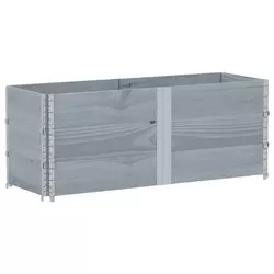 Okviri za palete 3 kom sivi 150x50 cm od masivne borovine