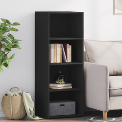 Visoka komoda crna 40x41x124 cm od konstruiranog drva