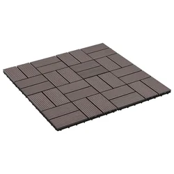Pločice za decking 22 kom. Tamno smeđa 30 x 30 cm WPC