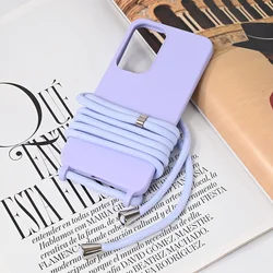 Maska za Samsung Galaxy S25 Crossbody ljubičasta