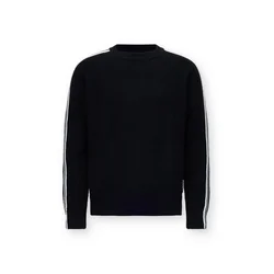 JACK & JONES Pulover JCOTRACE črna/bela