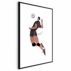 shumee Plakat - Odbojkarica na svetlem ozadju - ilustracija