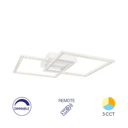 Braytron LED plafonjera BRY-CRYSTAL-A-55W-3U1-DALJINSI-BELA