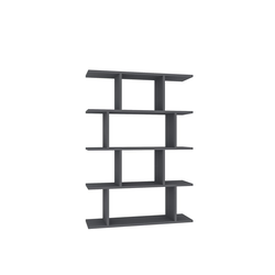 Hanah Home Harmon Anthracite Polica za knjige 90x25x127.4cm, Siva
