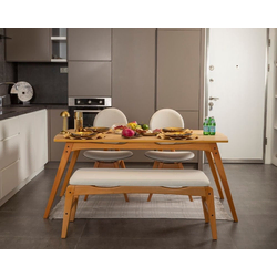 Hanah Home Trpezarijski set Touch (2S-1B) v2, Hrast-bež