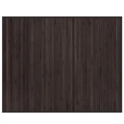 Vidaxl Preproga pravokotna temno rjava 80x100 cm bambus