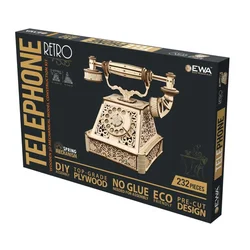 Rayher. Lesena 3D sestavljanka Retro Telefon