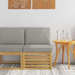 Srednja sofa za van Čvrsto drvo akacije Bijela