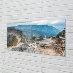 tulup.si Steklena slika Gore 120x60 cm 4 obešalnika