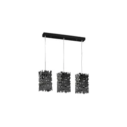 ONLI - Luster na sajli FORESTA 3xE27/15W/230V crna