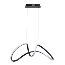 LED luster na sajli TESORO LED/48W/230V crna