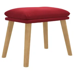 Vidaxl Stolček za noge vinsko rdeč 45x29,5x35 cm žamet