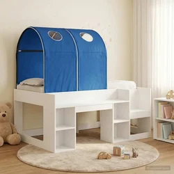 Krevet s Tunnels 4 pcs Bijela i plava Konstruirano drvo