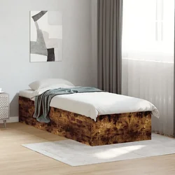 Okvir za krevet boja hrasta 100 x 200 cm konstruirano drvo