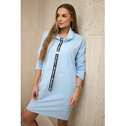Tie dress light azure
