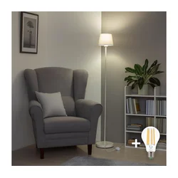 Brilagi - LED stojeća lampa CERIA, 1xE27/40W/230V, prečnik 20,5 cm, siva/bela