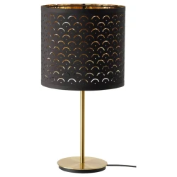 NYMÖ / SKAFTET Stona lampa, crna mesing/mesing