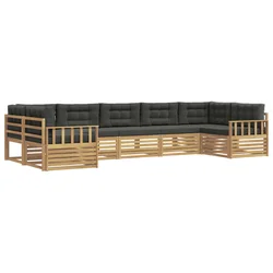 Set vanjskih sofa s jastukom 7 pcs Bijela i antracit