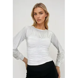 Trend Alacati Stili Ženska bluza dugih rukava Alc-X12965, Bela