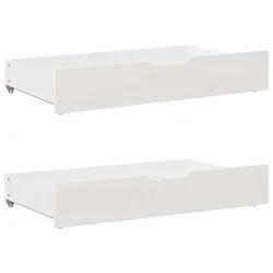 Ladice ispod kreveta 2 kom bijele 95x55x17 cm od borovine