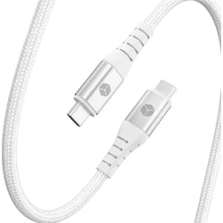 Sturdo tekstilni kabel 2x Type-C 240W 5A 10Gbps 1M, bel