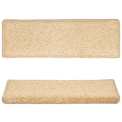 Prostirke za stepenice 10 kom 65x21x4 cm krem pravokutni rub