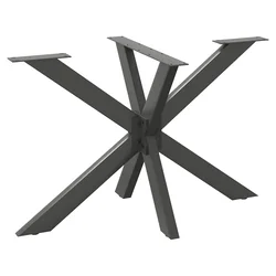 Noge blagovaonskog stola u obliku pauka antracit 120x68x(72-73) cm čelik