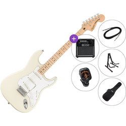 Fender Squier Affinity Series Stratocaster MN WPG SET 2 Olympic White Električna kitara