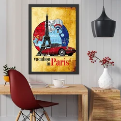 Wallity Uramljena slika Vacation In Paris, 35x45 cm
