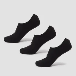 MP Unisex Invisible Socks (3 Pack) - Black - UK 6-8