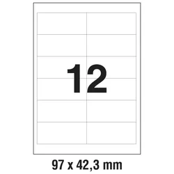 ETIKETE ILK  97X42,3MM PK100L ZWECKFORM 3659
