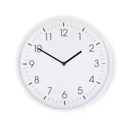 Nedis CLWA1226WT - Zidni sat, prečnik 30,8 cm, napajanje 1xAA, bela